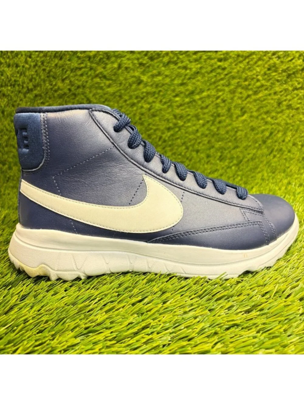 Nike Blazer Womens Size 6.5 Blue White Leather Athletic Golf Spikeless Shoes